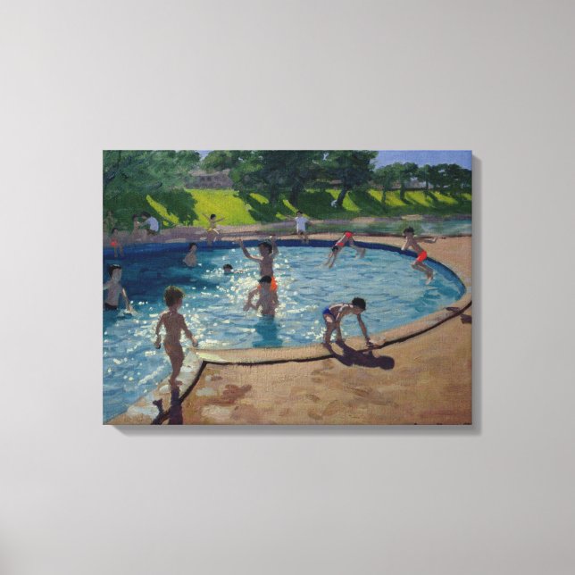 Schwimmbad 1999 leinwanddruck (Vorderseite)