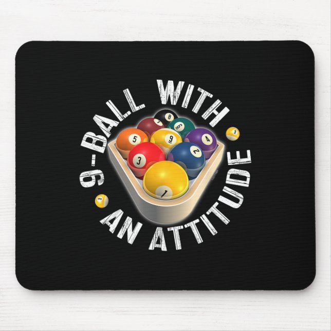 Schwimmbad 9 Ball mit Shirt Mousepad (Vorne)