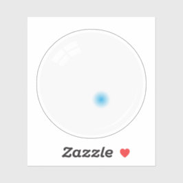 Schwimmbad/Billardkugel mit blauer Markierung Aufkleber