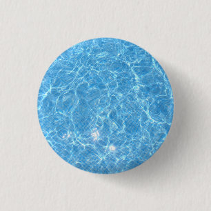 Schwimmbad Blaues Wasser Blank Template trendy Button