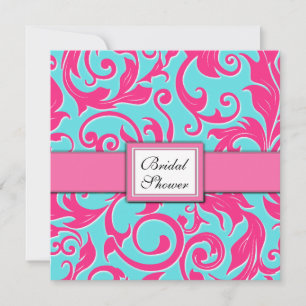 Schwimmbad Blue & Pink Bridal Dusche Einladungen