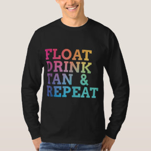 Schwimmbad Bräune wiederholen Sommer Pool T-Shirt