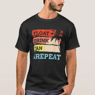 Schwimmbad Bräune wiederholen Sommer Pool T-Shirt