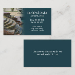 Schwimmbad Business Card Visitenkarte