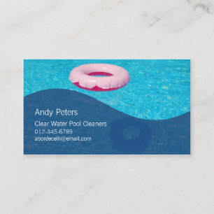 Schwimmbad Cleaner Business Card Klare Schwimmbad Visitenkarte