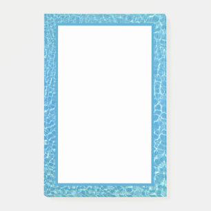 Schwimmbad Cool Blue Water Print Post-it Klebezettel