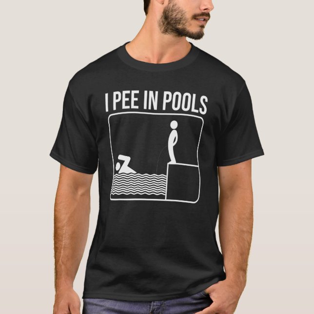 Schwimmbad für Männer Frauen Schwimmbad Sport T-Shirt (Vorderseite)