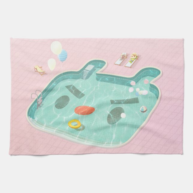 Schwimmbad Geschirrtuch (Horizontal)
