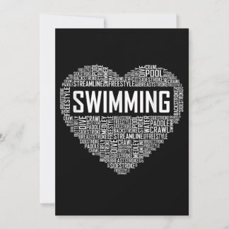 Schwimmbad Herzbus Schwimmer Geschenk schwimmen Lo Feiertagskarte
