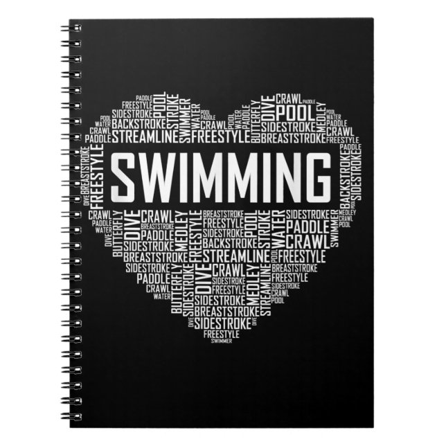 Schwimmbad Herzbus Schwimmer Geschenk schwimmen Lo Notizblock (Vorderseite)