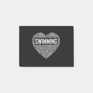 Schwimmbad Herzbus Schwimmer Geschenk schwimmen Lo Post-it Klebezettel