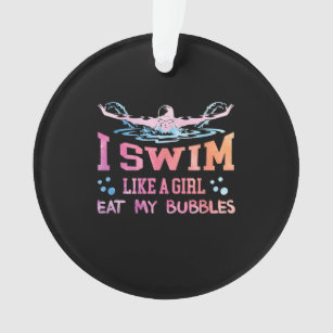 Schwimmbad - ich schwimme wie ein Mädchen Ornament