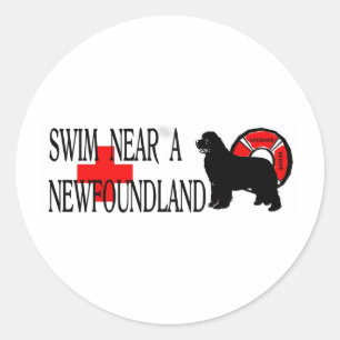 Schwimmbad in der Nähe von Neufundland Runder Aufkleber