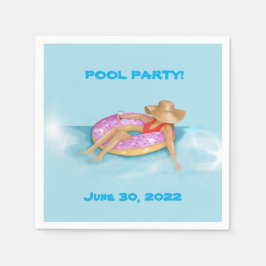 Schwimmbad in Sprinkle Donut Float Serviette