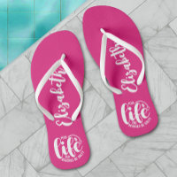 Schwimmbad Life Hot Pink Personalisiert