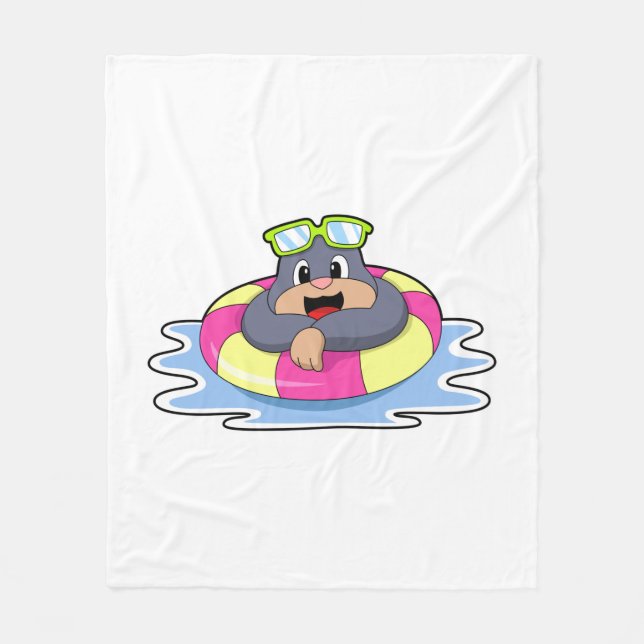 Schwimmbad mit Schwimmring.PNG Fleecedecke (Vorderseite)