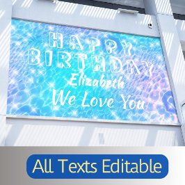 Schwimmbad Party Beach Party Wasser Wellen schick Banner