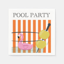 Schwimmbad Party Flamingo Schwimmbad Cocktail Napk