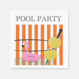 Schwimmbad Party Flamingo Schwimmbad Cocktail Napk Serviette