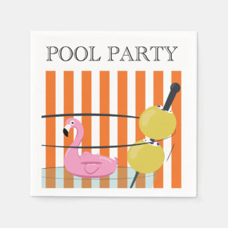 Schwimmbad Party Flamingo Schwimmbad Cocktail Napk Serviette