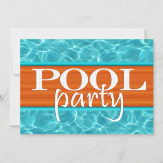Schwimmbad Party Geburtstag Einladung