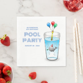 Schwimmbad Party Geburtstag Serviette