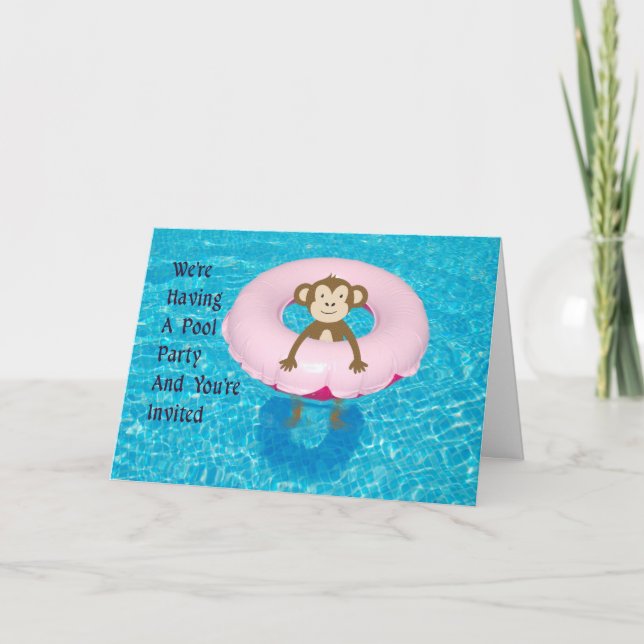 Schwimmbad Party Geburtstagseinladung für Kinder Einladung (Vorderseite)