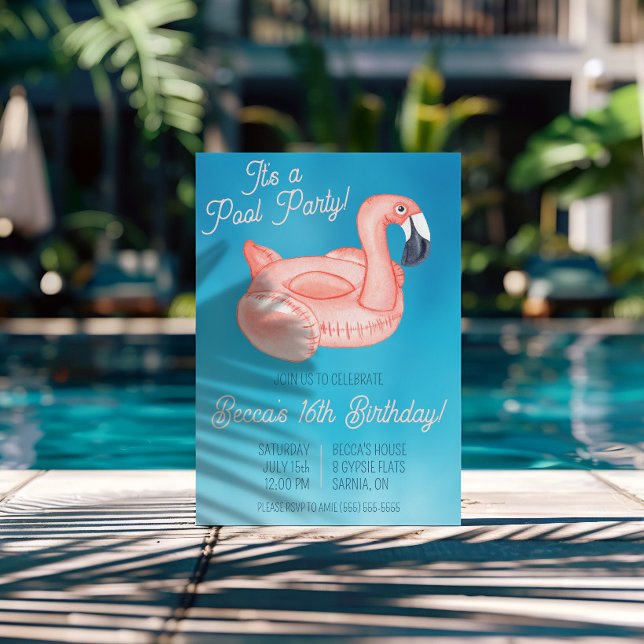 Schwimmbad Party Geburtstagsparty Einladung (Von Creator hochgeladen)