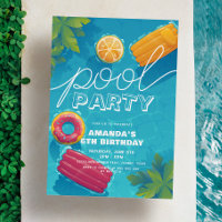 Schwimmbad Party jedes Jahr Moderne tropische Gebu