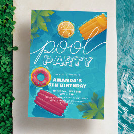 Schwimmbad Party jedes Jahr Moderne tropische Gebu Einladung