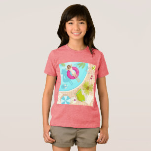 Schwimmbad Party Mädchen in Bikini Sommerstrand Tri-Blend Shirt