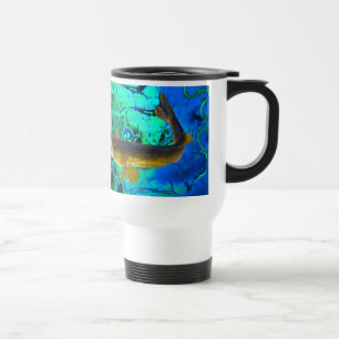 Schwimmbad, Pickerel Fish Art Reisebecher