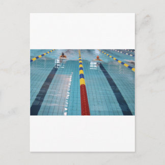 Schwimmbad Postkarte