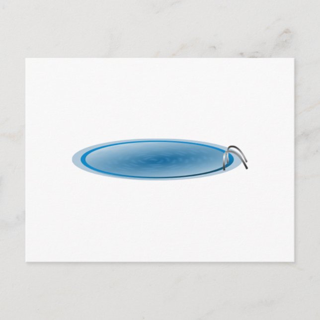 Schwimmbad Postkarte (Vorderseite)