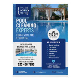 Schwimmbad Reinigungs-Service Glossy Poster