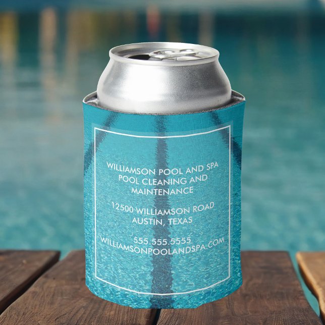 Schwimmbad Reinigungsfirma Cool Blue Swim Dosenkühler (Von Creator hochgeladen)
