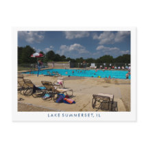 Schwimmbad Sommerzeit Sommerlicher See, Illinois