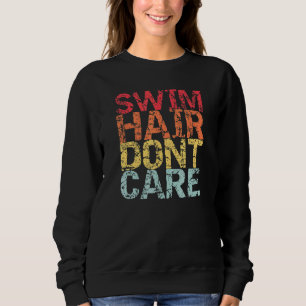 Schwimmbad Tauchen Sport Schwimmer schwimmen Hair Sweatshirt