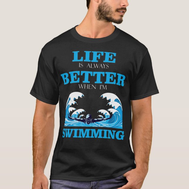 Schwimmbad Tauchen Sportturnier h T-Shirt (Vorderseite)