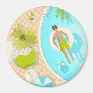 Schwimmbad Typ auf tropischen Sommerurlaub am Stra Magnet