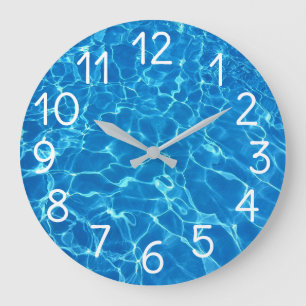 Schwimmbad Wasser Große Wanduhr