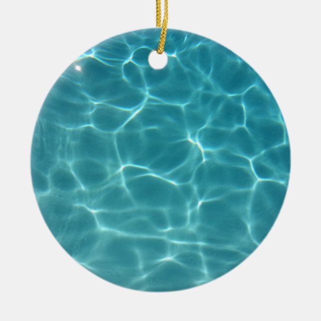 Schwimmbad Wasser Keramik Ornament (Vorne)