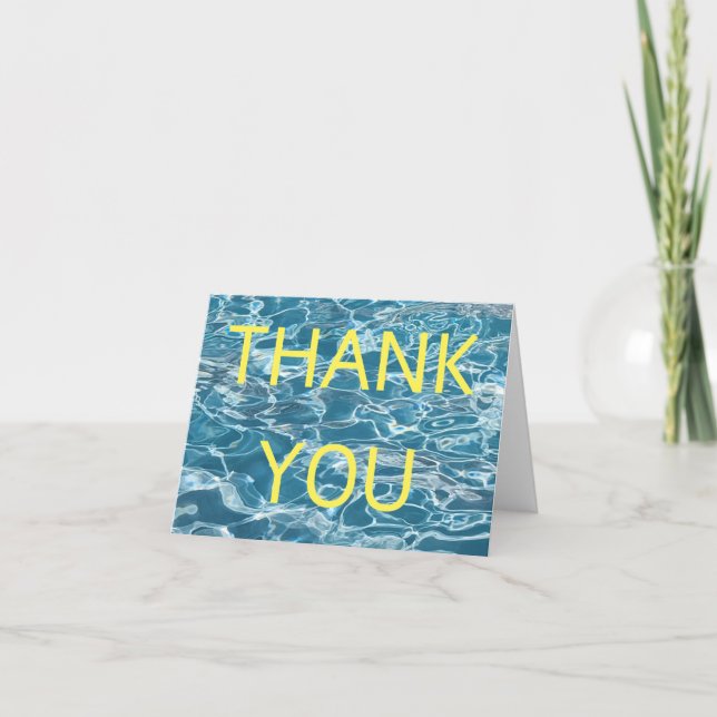 Schwimmbad Wasser Vielen Dank Dankeskarte (Vorderseite)