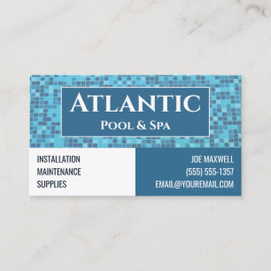 Schwimmbad Wellness-Center Service Business Card Visitenkarte