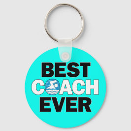 Schwimmbäder BEST COACH EVER Schwimmteam Schlüsselanhänger