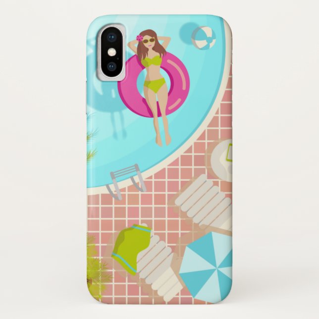 Schwimmbäder in Bikini Sommerstrand Case-Mate iPhone Hülle (Rückseite)