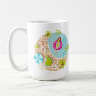Schwimmbäder in Bikini Sommerstrand Kaffeetasse
