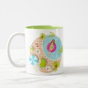 Schwimmbäder in Bikini Sommerstrand Zweifarbige Tasse