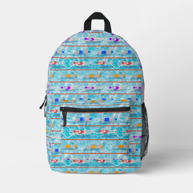 Schwimmbadschwimmbäder Teamdesign Bedruckter Rucksack (Vorderseite)