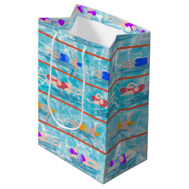 Schwimmbadschwimmbäder Teamdesign Mittlere Geschenktüte